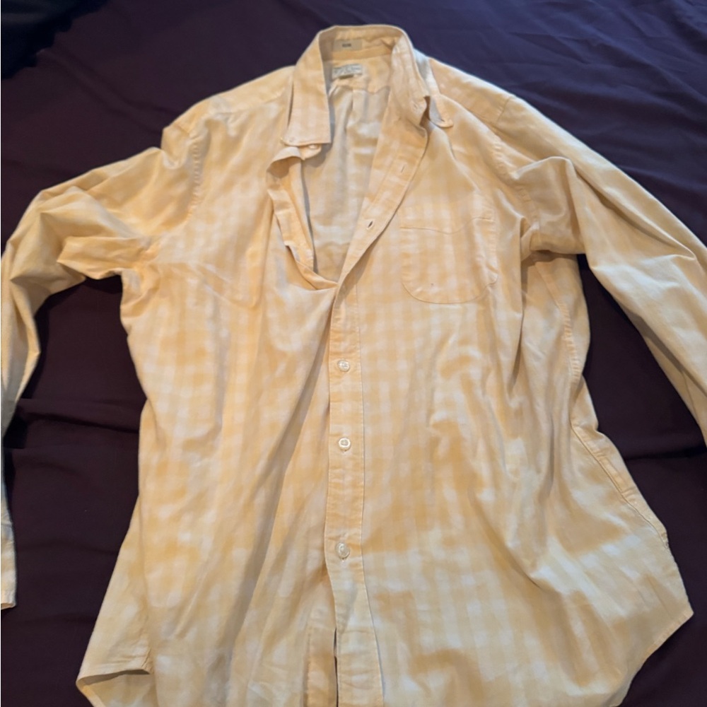 J. Crew Cream Cotton Casual Button Down